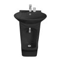 Black Easy Wash Dual-Level Wudu Basin, Tap and Fittings