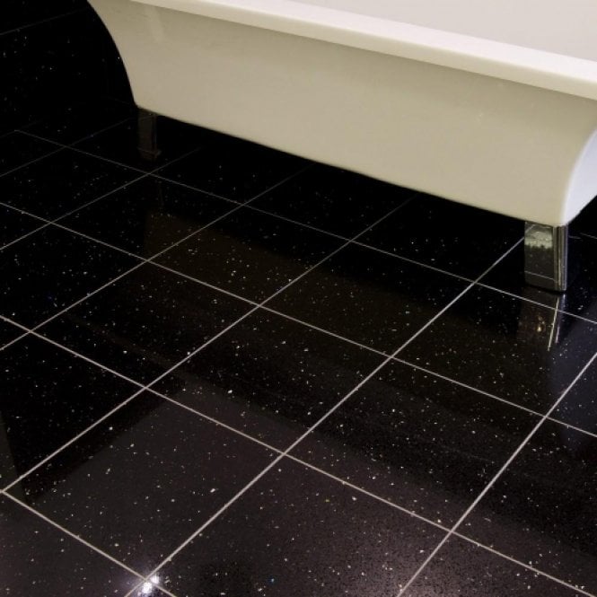 Black Galaxy Granite 61cm x 61cm Floor Tiles