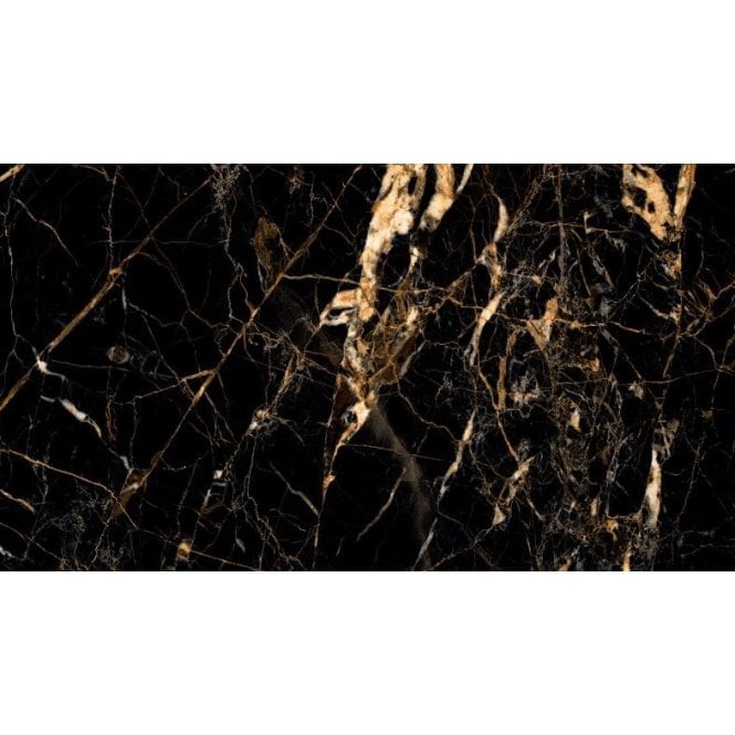 Black & Gold Marble Effect 60cm x 120cm Wall & Floor Tile
