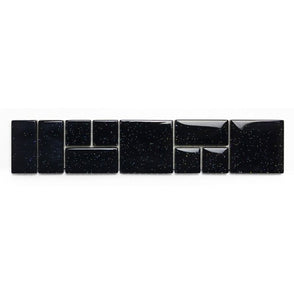 Black Laser Sparkle 4.7cm x 24.8cm Border Tile