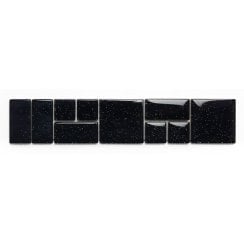 Black Laser Sparkle 4.7cm x 24.8cm Border Tile