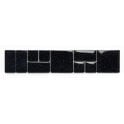 Black Laser Sparkle 4.7cm x 24.8cm Border Tile