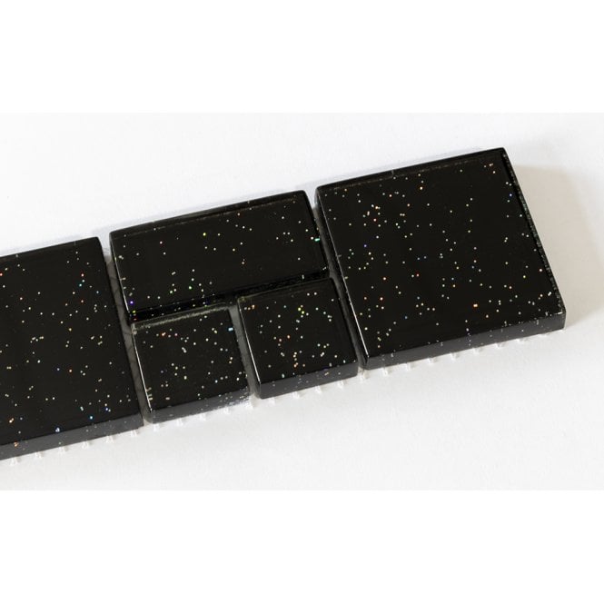 Black Laser Sparkle 4.7cm x 24.8cm Border Tile