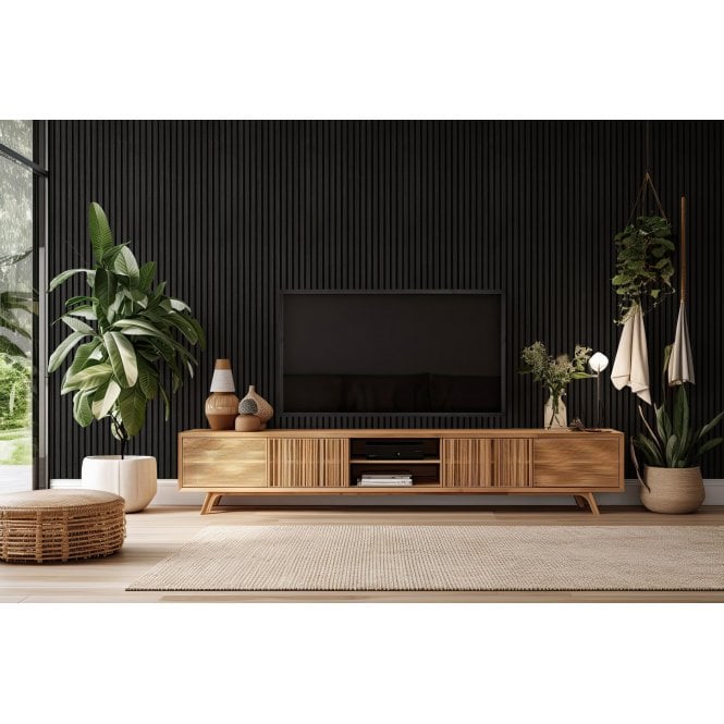 Black Oak Acoustic Wood Panel 240cm x 60cm x 21mm