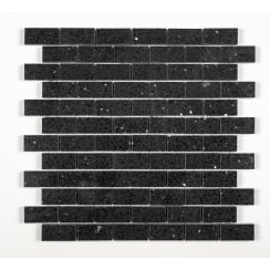Gulfstone Black Opal Quartz Brick 30cm x 30cm (4.8cm x 2.3cm) Mosaic Tile