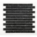 Gulfstone Black Opal Quartz Brick 30cm x 30cm (4.8cm x 2.3cm) Mosaic Tile