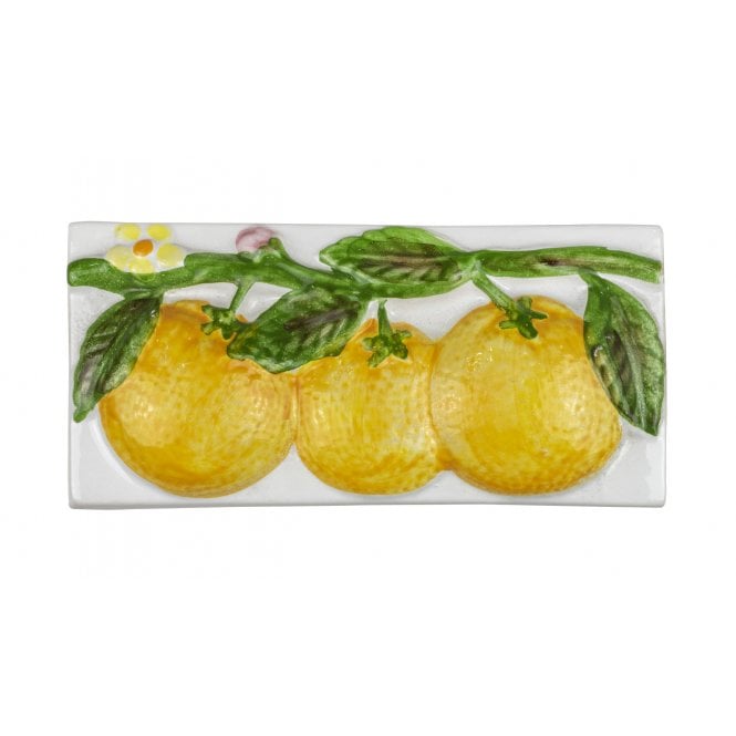 Heckstream Blanco Naranja 7cm x 15cm Border Tile