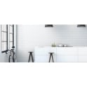 Bouquet Tiles Block White 12.6cm x 38.2cm Wall Tile