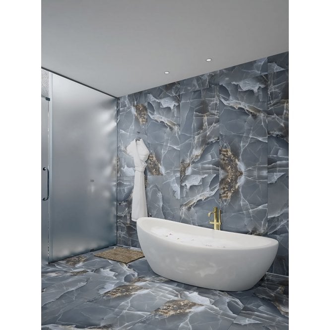 Blue Onyx Porcelain Tile 60cm x 120cm Wall and Floor Tile