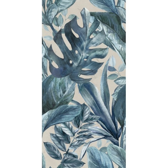 Italian Design Blue Palm Decor 60cm x 120cm Wall and Floor Tile