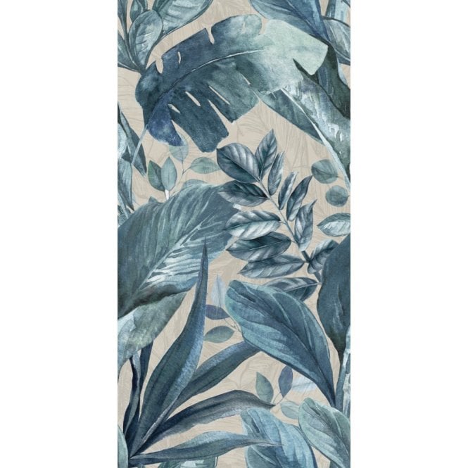 Italian Design Blue Palm Decor 60cm x 120cm Wall and Floor Tile