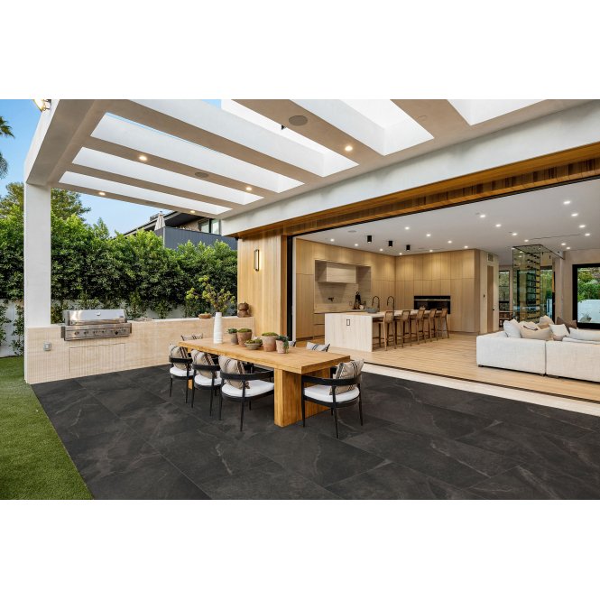 Bodo Anthracite 60cm x 120cm x 2cm Slab Outdoor Tile