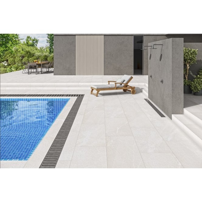 Bodo White 60cm x 120cm x 2cm Slab Outdoor Tile Pallet Deal
