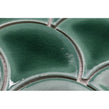 Bottle Green Crackle 27.3cm x 25.9cm (7.3mm x 7.3mm) Fan Mosaic Tile