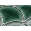 Bottle Green Crackle 27.3cm x 25.9cm (7.3mm x 7.3mm) Fan Mosaic Tile