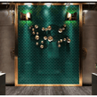 Bottle Green Crackle 27.3cm x 25.9cm (7.3mm x 7.3mm) Fan Mosaic Tile