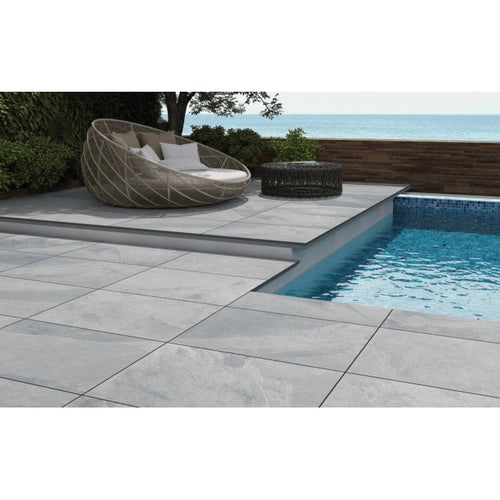 Brazilian Grey Slate Effect 60cm x 60cm 2cm Slab Outdoor Tile Project Pack Deal