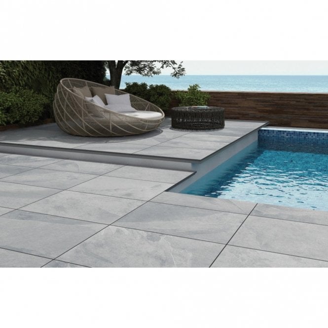 Brazilian Grey Slate Effect 60cm x 90cm 2cm Slab Outdoor Tile