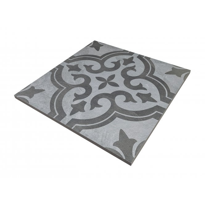 Brazillian Black/Grey Flower 60cm x 60cm 2cm Slab Tile
