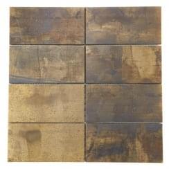 Brick Oxidised Gold 30.6cm x 30.2cm Mosaic Tile
