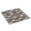 Brown Quartz and Glass 30.5cm x 29.8cm (1.5cm x 4.8cm) Mosaic Tile