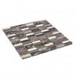 Brown Quartz and Glass 30.5cm x 29.8cm (1.5cm x 4.8cm) Mosaic Tile