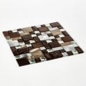 Brushed Metal Diamond Brown/Bronze 30cm x 30cm Mosaic Tile