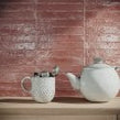 Brutalist Brick Crackle Coralito 3.8cm x 23.5cm Wall Tile
