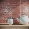 Brutalist Brick Crackle Coralito 3.8cm x 23.5cm Wall Tile