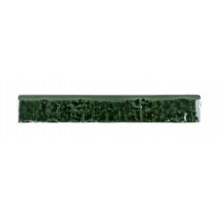 Brutalist Brick Crackle Emerald 3.8cm x 23.5cm Bullnosed Wall Tile