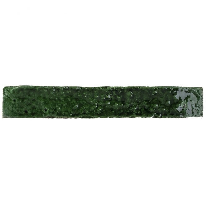 Brutalist Brick Crackle Emerald 3.8cm x 23.5cm Wall Tile