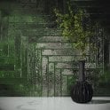 Brutalist Brick Crackle Emerald 3.8cm x 23.5cm Wall Tile
