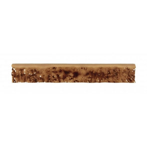 Brutalist Brick Crackle Honey 3.8cm x 23.5cm Bullnosed Wall Tile
