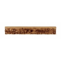 Brutalist Brick Crackle Honey 3.8cm x 23.5cm Bullnosed Wall Tile