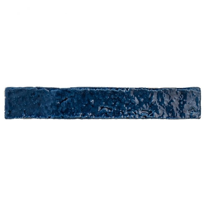 Brutalist Brick Crackle Indigo 3.8cm x 23.5cm Wall Tile
