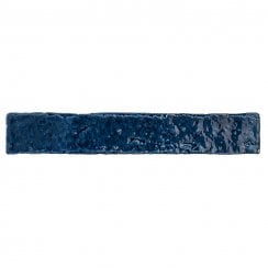 Brutalist Brick Crackle Indigo 3.8cm x 23.5cm Wall Tile