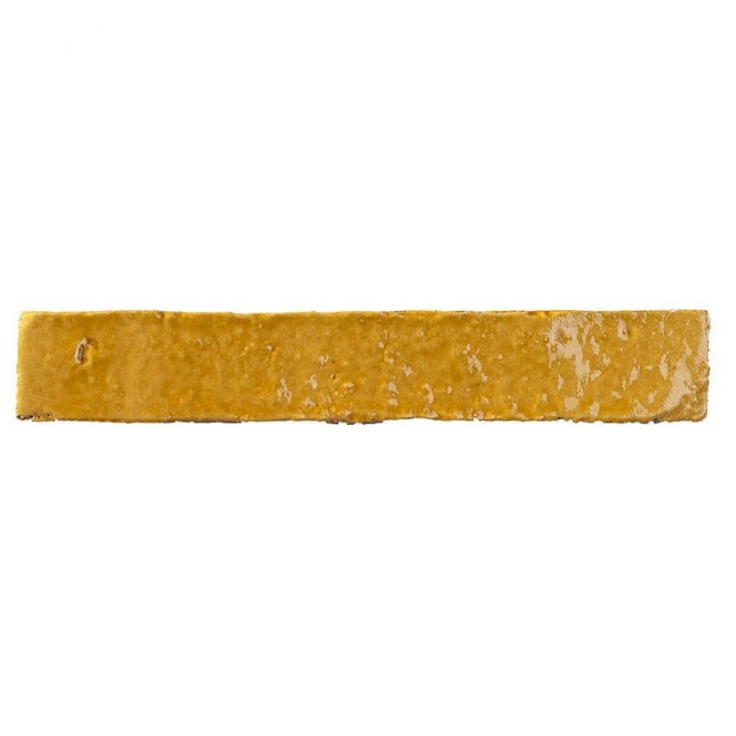 Brutalist Brick Crackle Mustard 3.8cm x 23.5cm Wall Tile