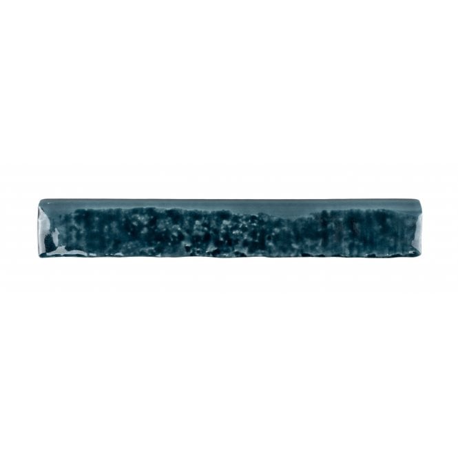 Brutalist Brick Crackle Sapphire 3.8cm x 23.5cm Bullnosed Wall Tile