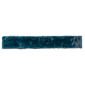 Brutalist Brick Crackle Sapphire 3.8cm x 23.5cm Wall Tile