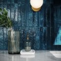 Brutalist Brick Crackle Sapphire 3.8cm x 23.5cm Wall Tile