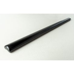 Bullnose Black gloss 1.2cm x 20cm Border Tile