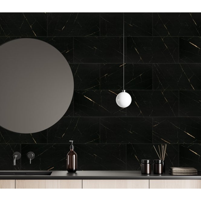 Cadia Black & Gold 25cm x 50cm Wall Tile