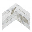Calacatta Gold Honed & Polished Marble 26.2cm x 43.1cm Chevron Mosaic Tile