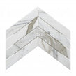 Calacatta Gold Honed & Polished Marble 26.2cm x 43.1cm Chevron Mosaic Tile