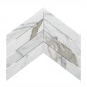 Calacatta Gold Honed & Polished Marble 26.2cm x 43.1cm Chevron Mosaic Tile
