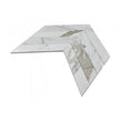Calacatta Gold Honed & Polished Marble 26.2cm x 43.1cm Chevron Mosaic Tile