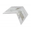 Calacatta Gold Honed & Polished Marble 26.2cm x 43.1cm Chevron Mosaic Tile