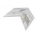 Calacatta Gold Honed & Polished Marble 26.2cm x 43.1cm Chevron Mosaic Tile