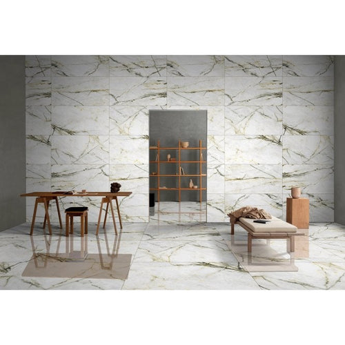 Calacatta Green Polished Wall & Floor Tile 60cm x 120cm