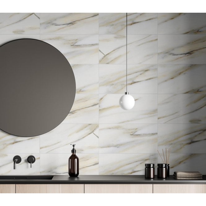 Calacatta Oro Gold 25cm x 50cm Wall Tile